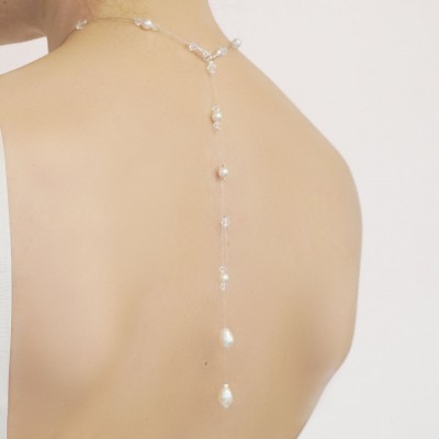 boréale bijou de dos chute de perles mariée mariage cérémonie