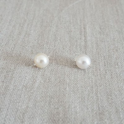 collier perle solitaire blanc ivoire