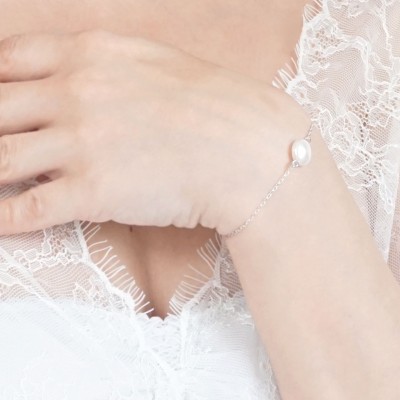 bracelet mariage perle nacrée blanc ivoire